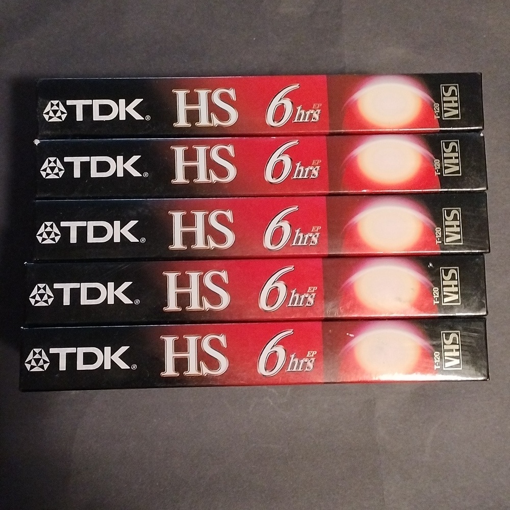 TDK Premium Quality HS VHS 📼 5 Bundle.